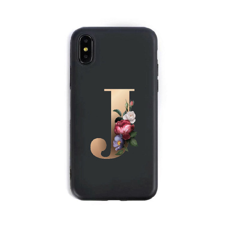 26 fundas de silicona para teléfono con el alfabeto inglés