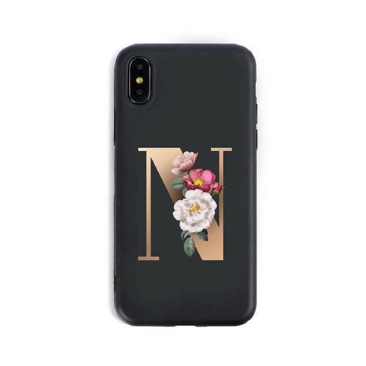 26 fundas de silicona para teléfono con el alfabeto inglés