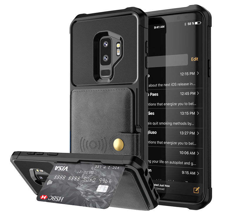 Compatible avec Apple, étui portefeuille de luxe en cuir PU pour Samsung Galaxy S10 S9 Plus pour iPhone 6 6s 7 8 Plus X XS XR XX MAX Coques Portefeuille Rabat