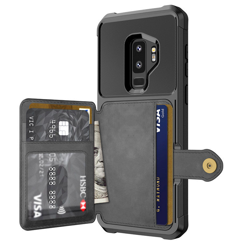 Compatible avec Apple, étui portefeuille de luxe en cuir PU pour Samsung Galaxy S10 S9 Plus pour iPhone 6 6s 7 8 Plus X XS XR XX MAX Coques Portefeuille Rabat
