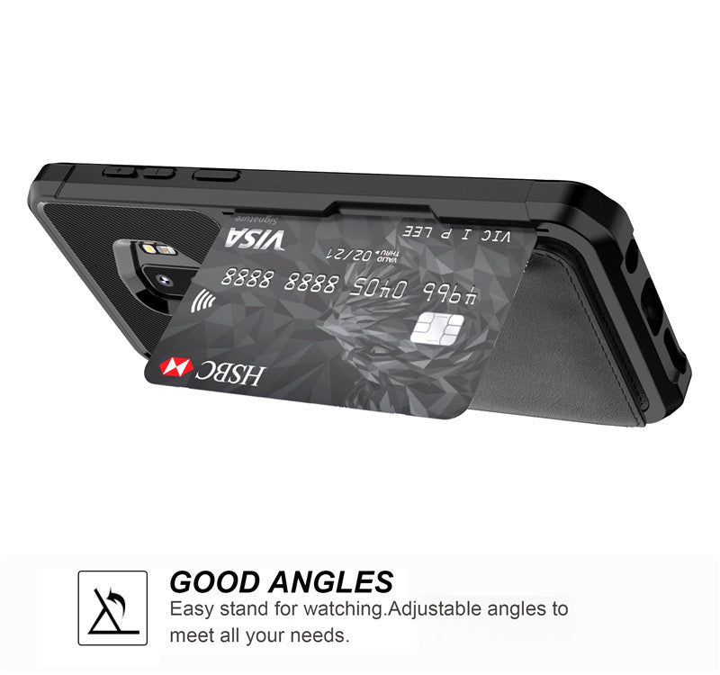 Compatible avec Apple, étui portefeuille de luxe en cuir PU pour Samsung Galaxy S10 S9 Plus pour iPhone 6 6s 7 8 Plus X XS XR XX MAX Coques Portefeuille Rabat