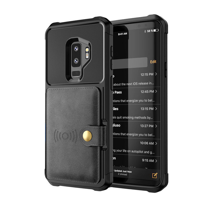 Compatible avec Apple, étui portefeuille de luxe en cuir PU pour Samsung Galaxy S10 S9 Plus pour iPhone 6 6s 7 8 Plus X XS XR XX MAX Coques Portefeuille Rabat
