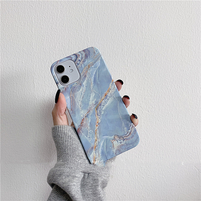 Compatible con Apple, el marmoleado azul dorado es adecuado para la funda del teléfono móvil Apple 12