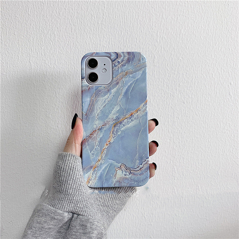 Compatible con Apple, el marmoleado azul dorado es adecuado para la funda del teléfono móvil Apple 12