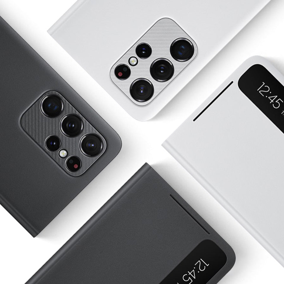 Funda para teléfono móvil original con tapa de espejo, con lápiz óptico S Pen, funda protectora de silicona