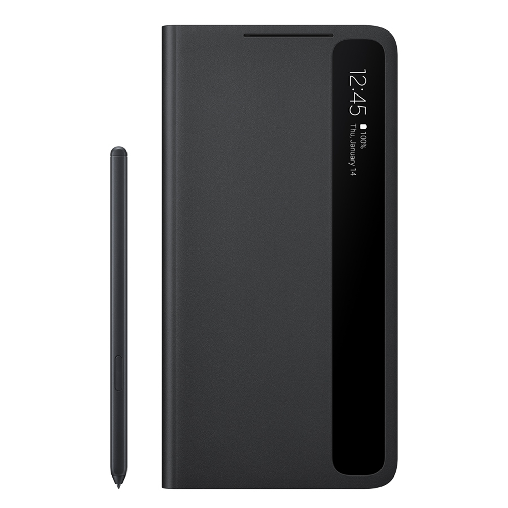 Funda para teléfono móvil original con tapa de espejo, con lápiz óptico S Pen, funda protectora de silicona