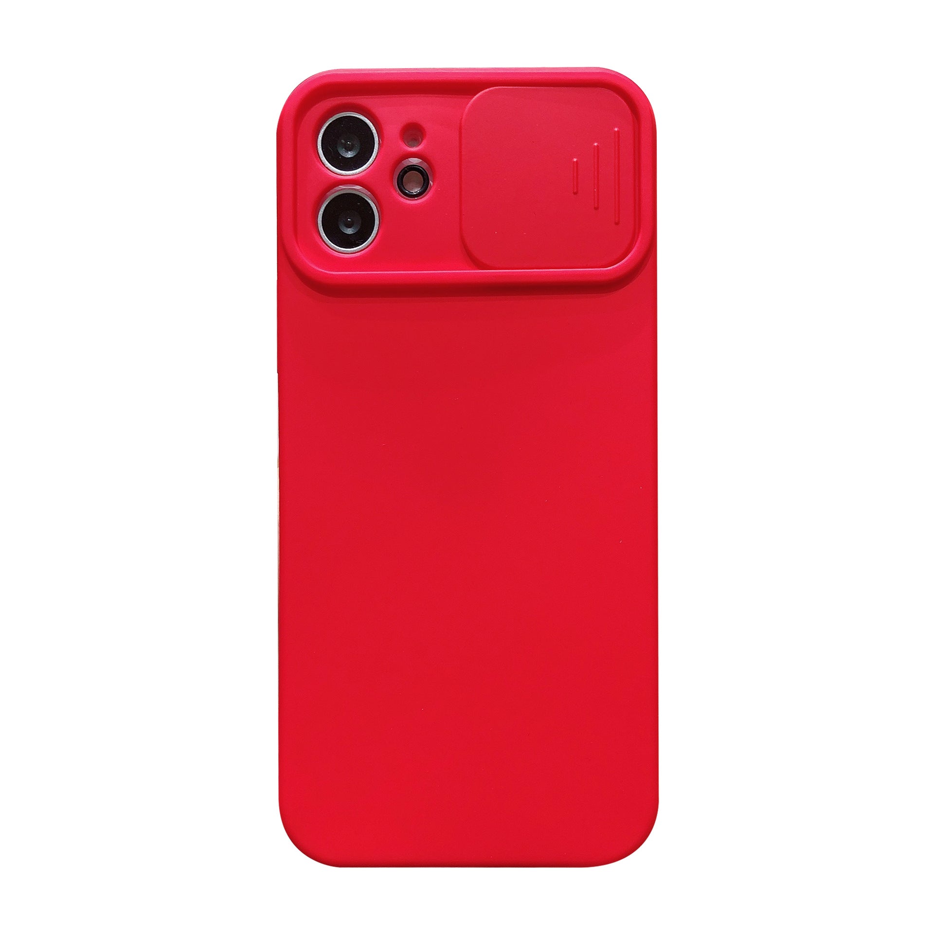 Nouvelle coque de téléphone liquide en silicone avec fenêtre créative pour objectif