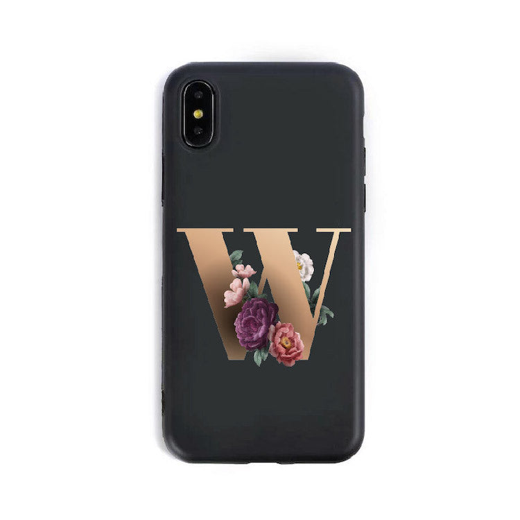 26 fundas de silicona para teléfono con el alfabeto inglés