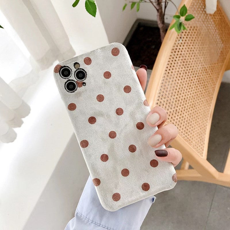 Coque de téléphone à pois ondulés doux