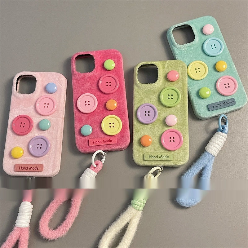 Botones de Terciopelo Coloridos para Fundas de Teléfono Elegantes