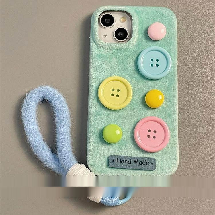 Botones de Terciopelo Coloridos para Fundas de Teléfono Elegantes