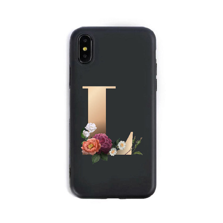 26 fundas de silicona para teléfono con el alfabeto inglés