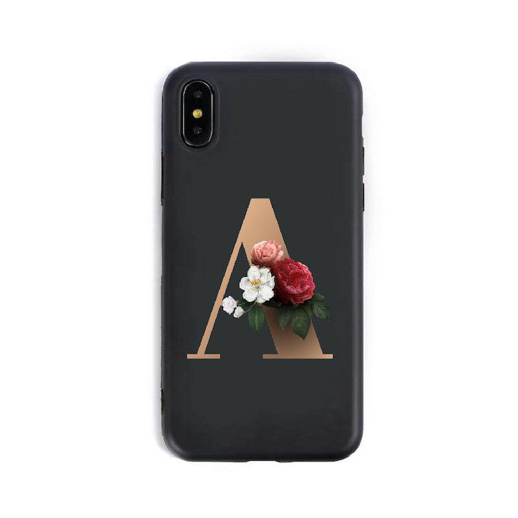 26 fundas de silicona para teléfono con el alfabeto inglés