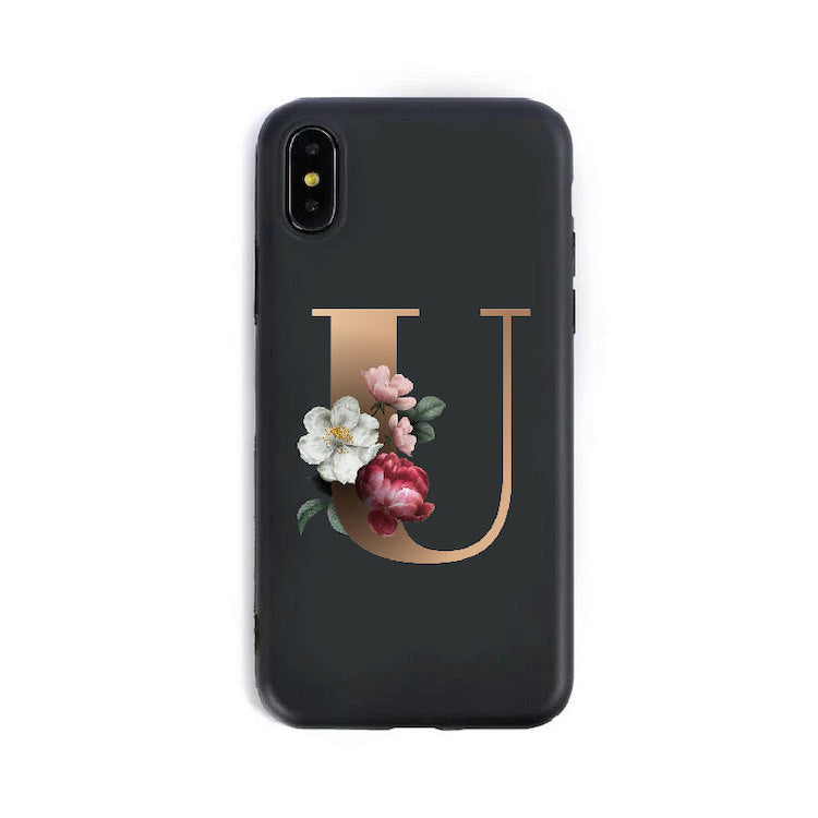 26 fundas de silicona para teléfono con el alfabeto inglés