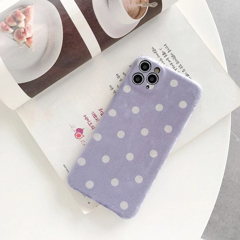 Coque de téléphone à pois ondulés doux