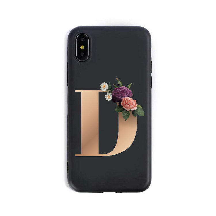 26 fundas de silicona para teléfono con el alfabeto inglés