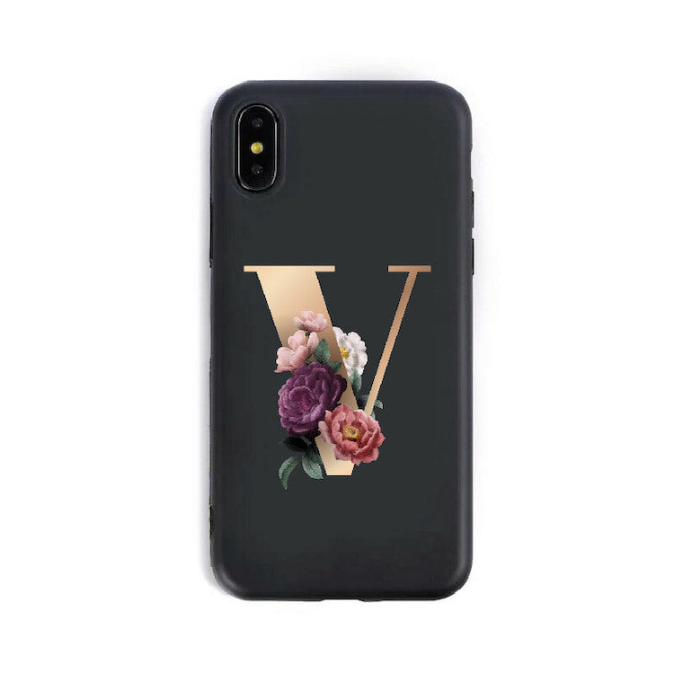 26 fundas de silicona para teléfono con el alfabeto inglés