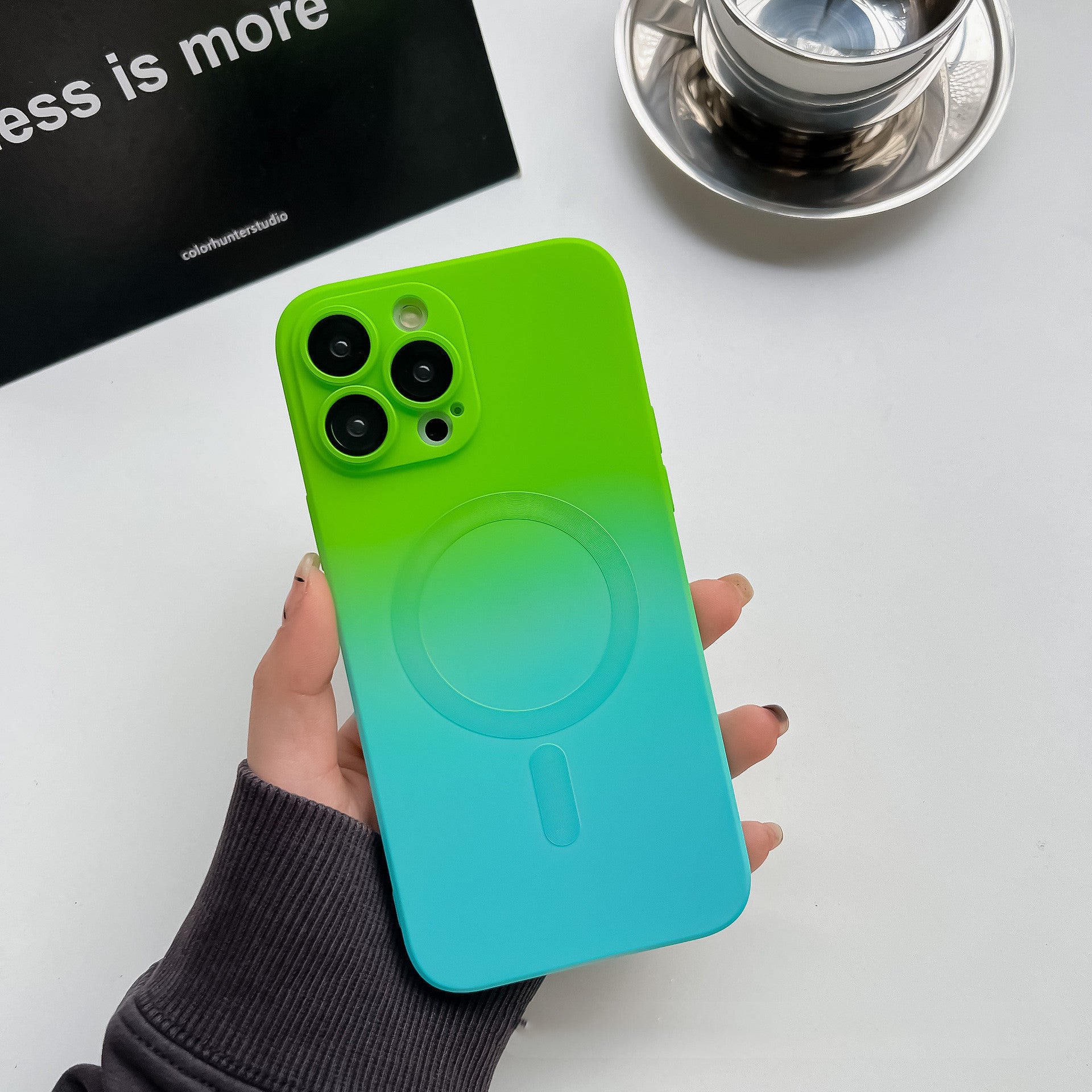 Funda Bicolor Degrafada Para Teléfono Móvil iPhone 13