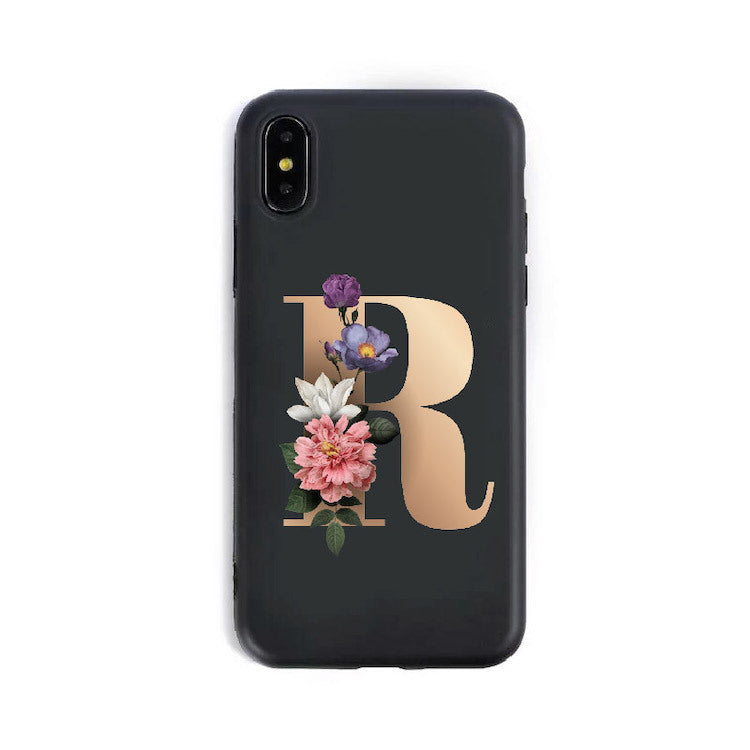 26 fundas de silicona para teléfono con el alfabeto inglés