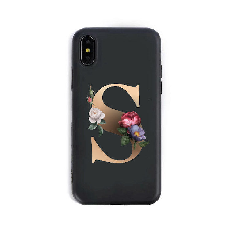 26 fundas de silicona para teléfono con el alfabeto inglés