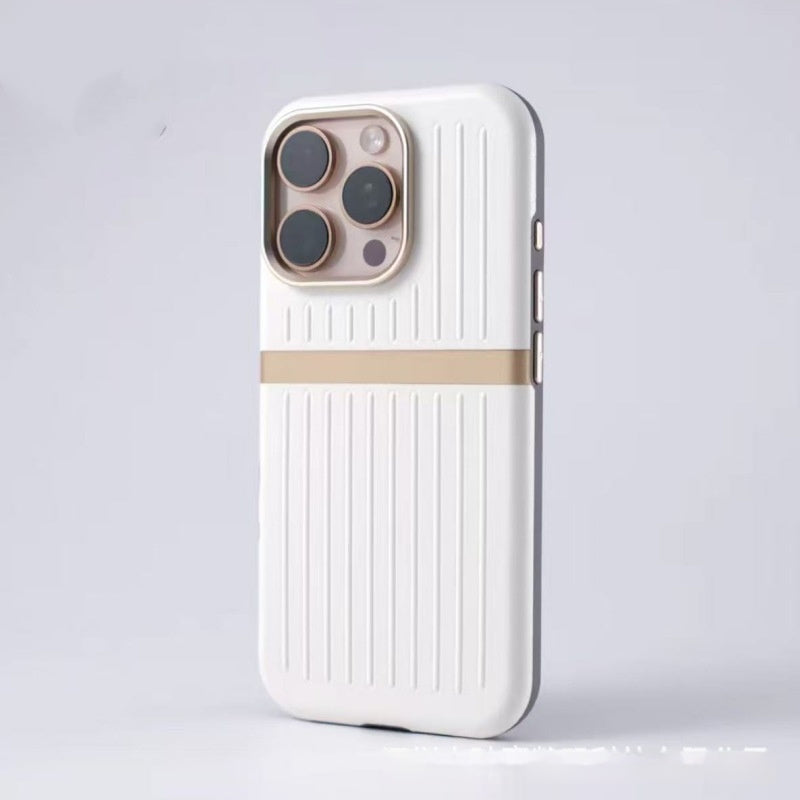 Funda magnética corrugada para teléfono, funda de cuero para teléfono de negocios
