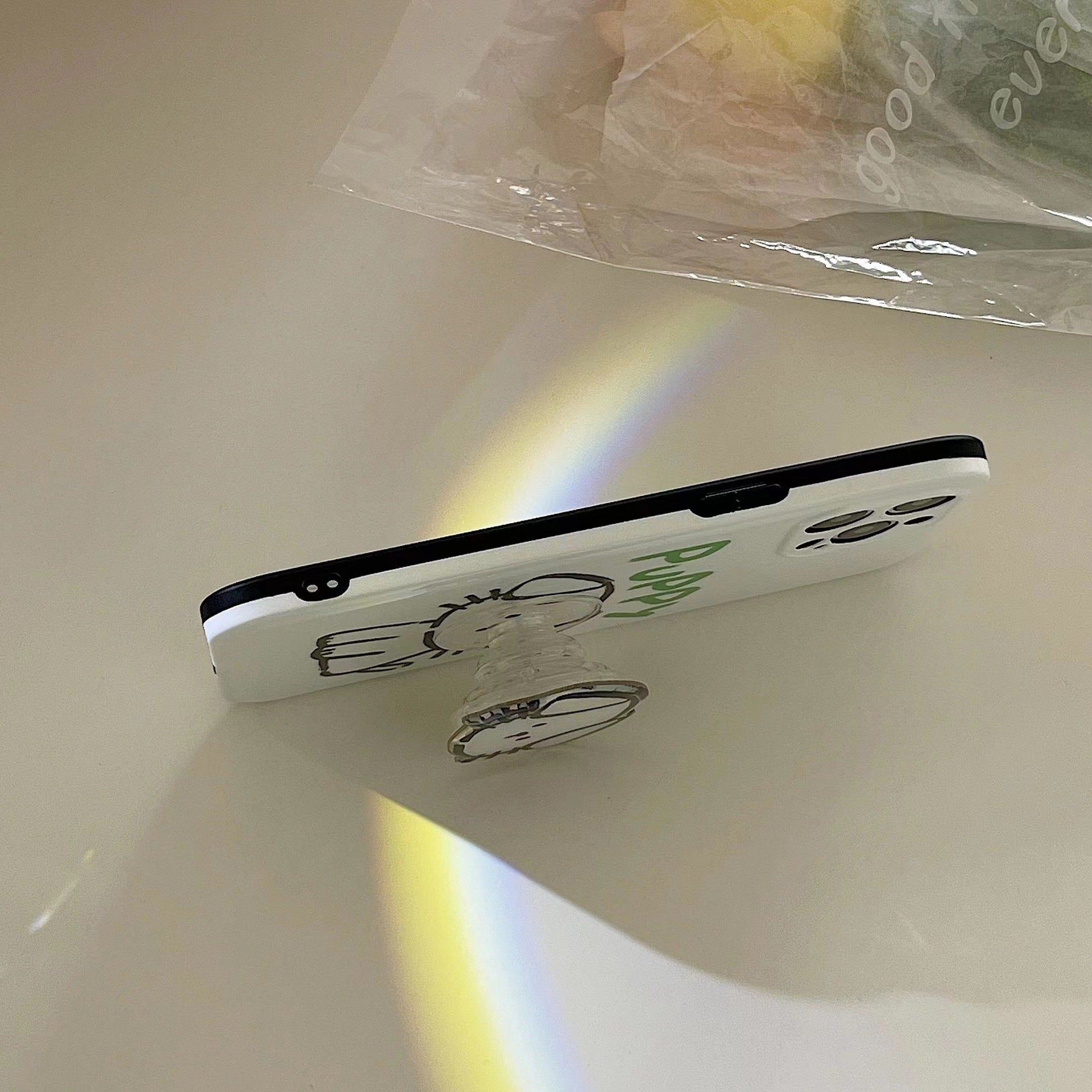 Coque de téléphone anti-chute pour chiot, motifs simples