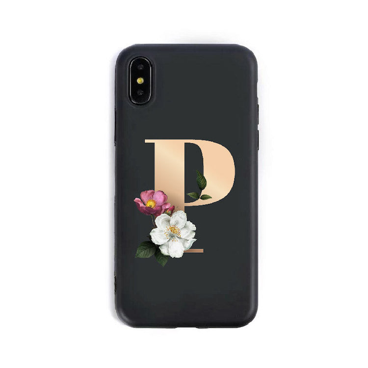 26 fundas de silicona para teléfono con el alfabeto inglés