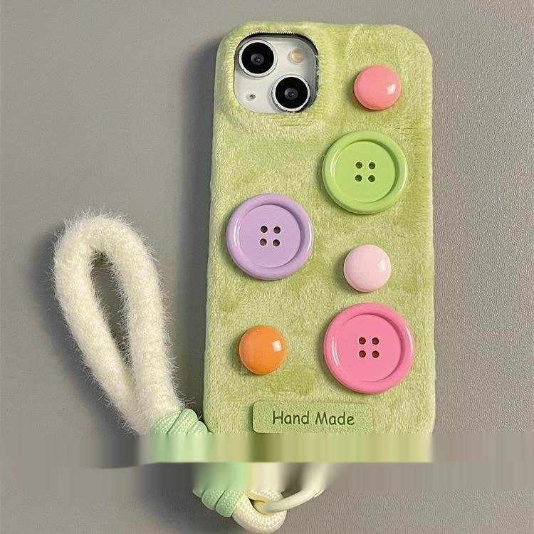 Botones de Terciopelo Coloridos para Fundas de Teléfono Elegantes