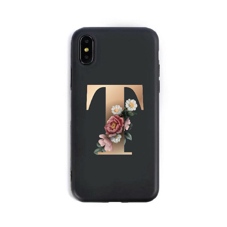 26 fundas de silicona para teléfono con el alfabeto inglés