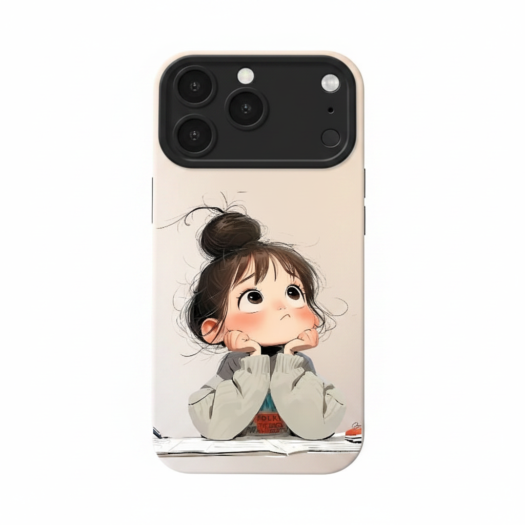 Thinking Girl Phone Case