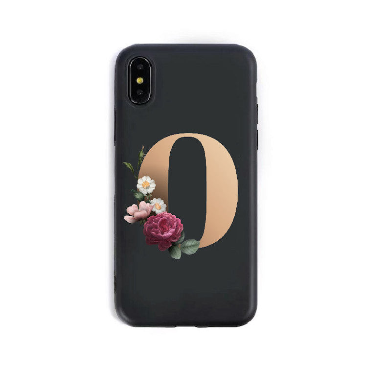 26 fundas de silicona para teléfono con el alfabeto inglés