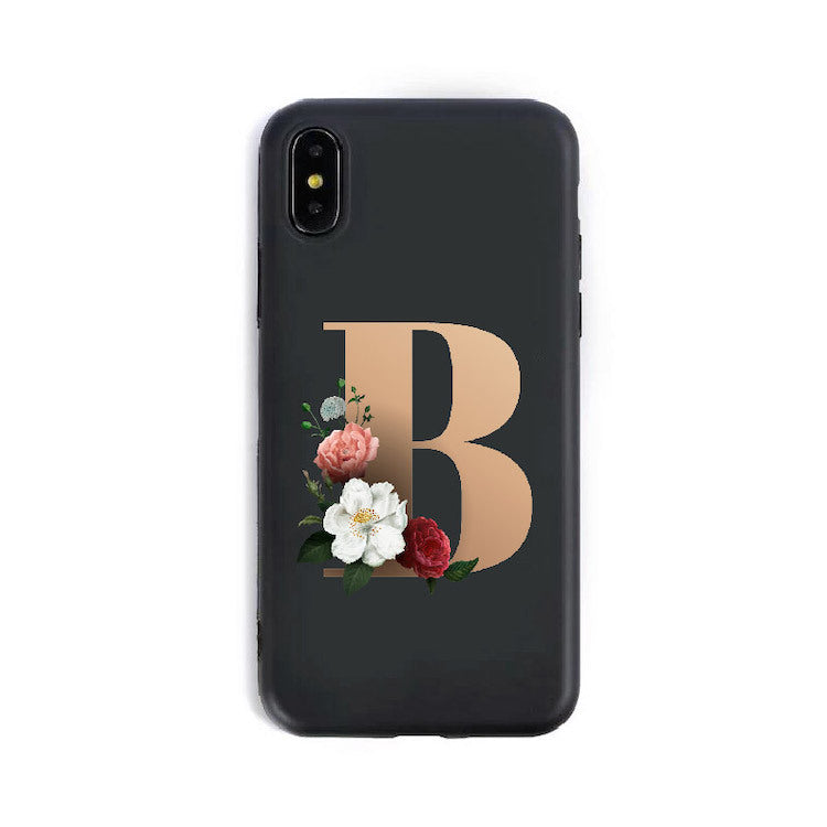 26 fundas de silicona para teléfono con el alfabeto inglés