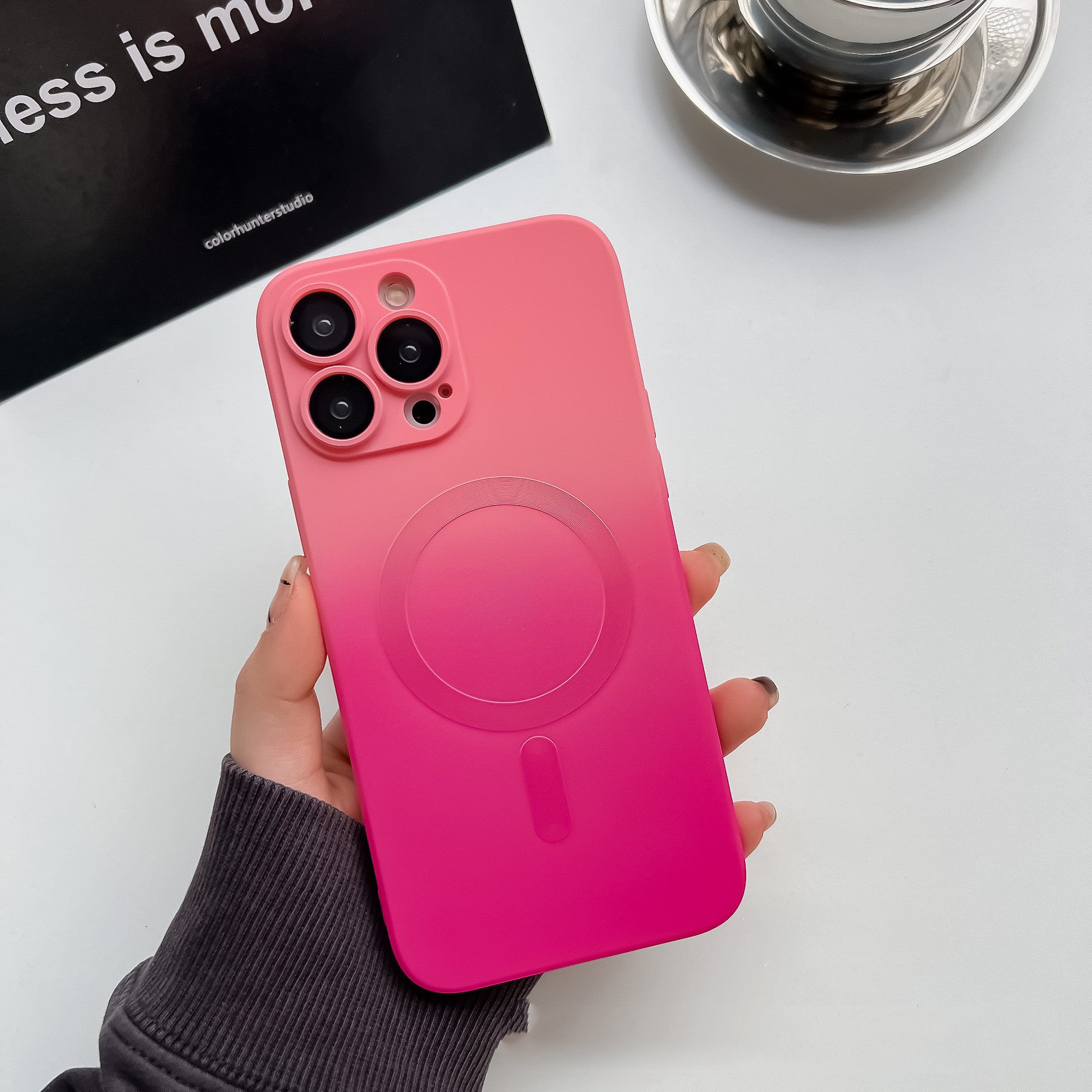 Funda Bicolor Degrafada Para Teléfono Móvil iPhone 13